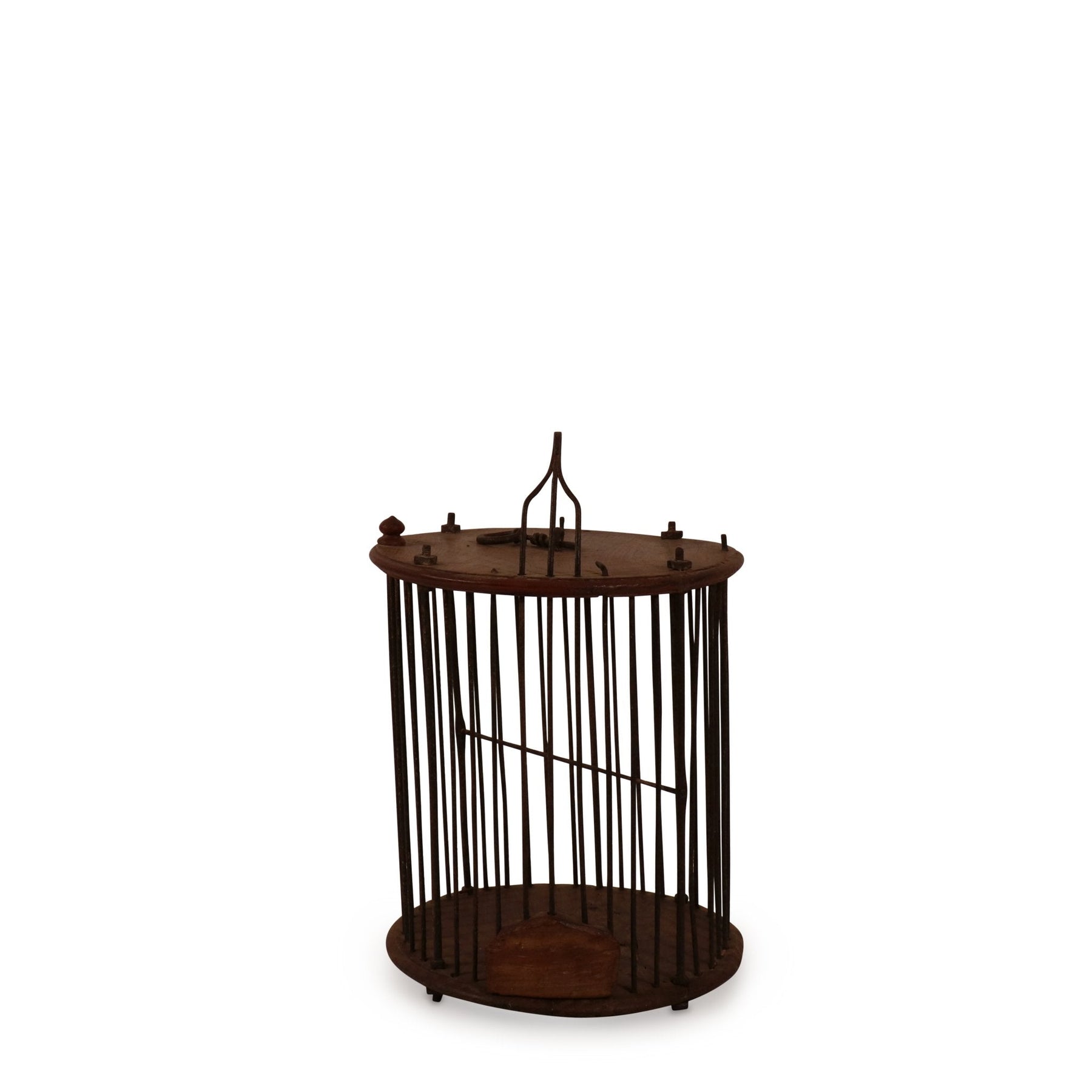 Teak & Iron Bird Cage From Gujarat - 19thC
