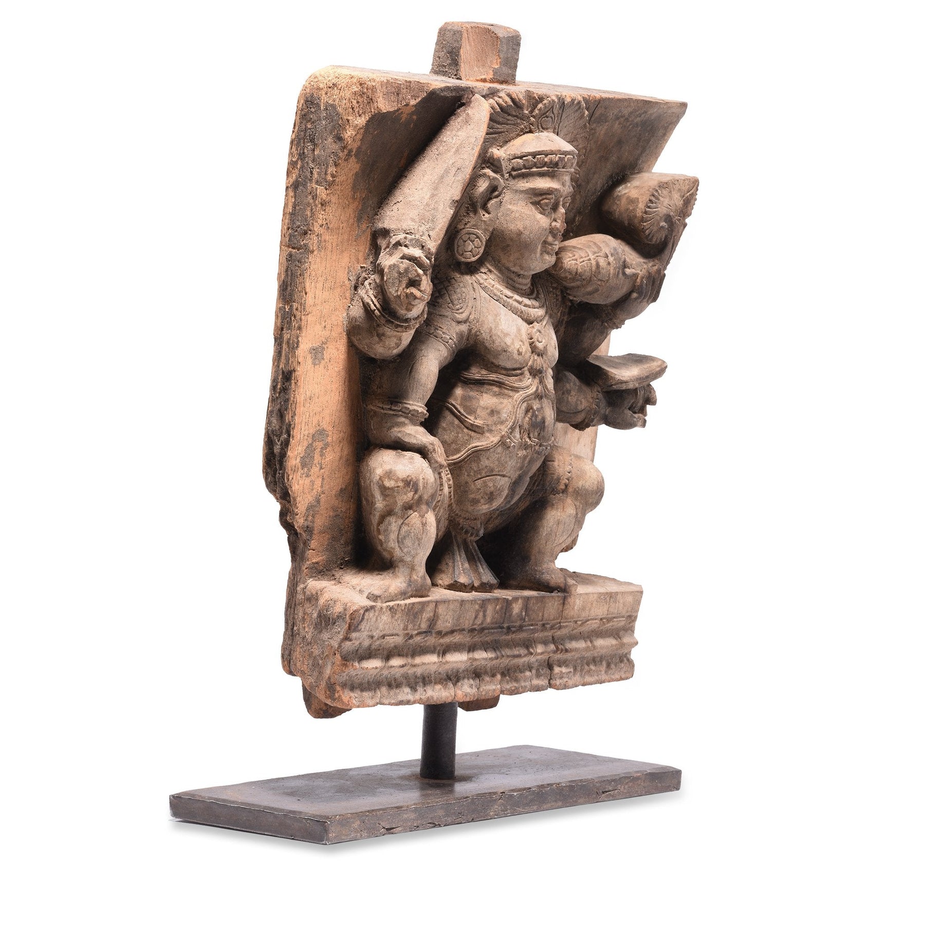 Vishnu Chariot Carving From Tamil Nadu - 18thC