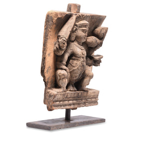 Vishnu Chariot Carving From Tamil Nadu - 18thC