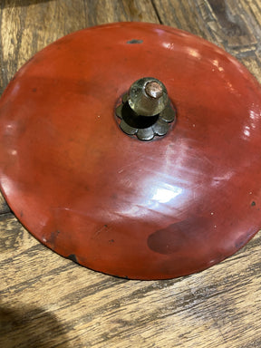 Cast Iron Tea Pot With Red Lacquer Lid - Ca 1930