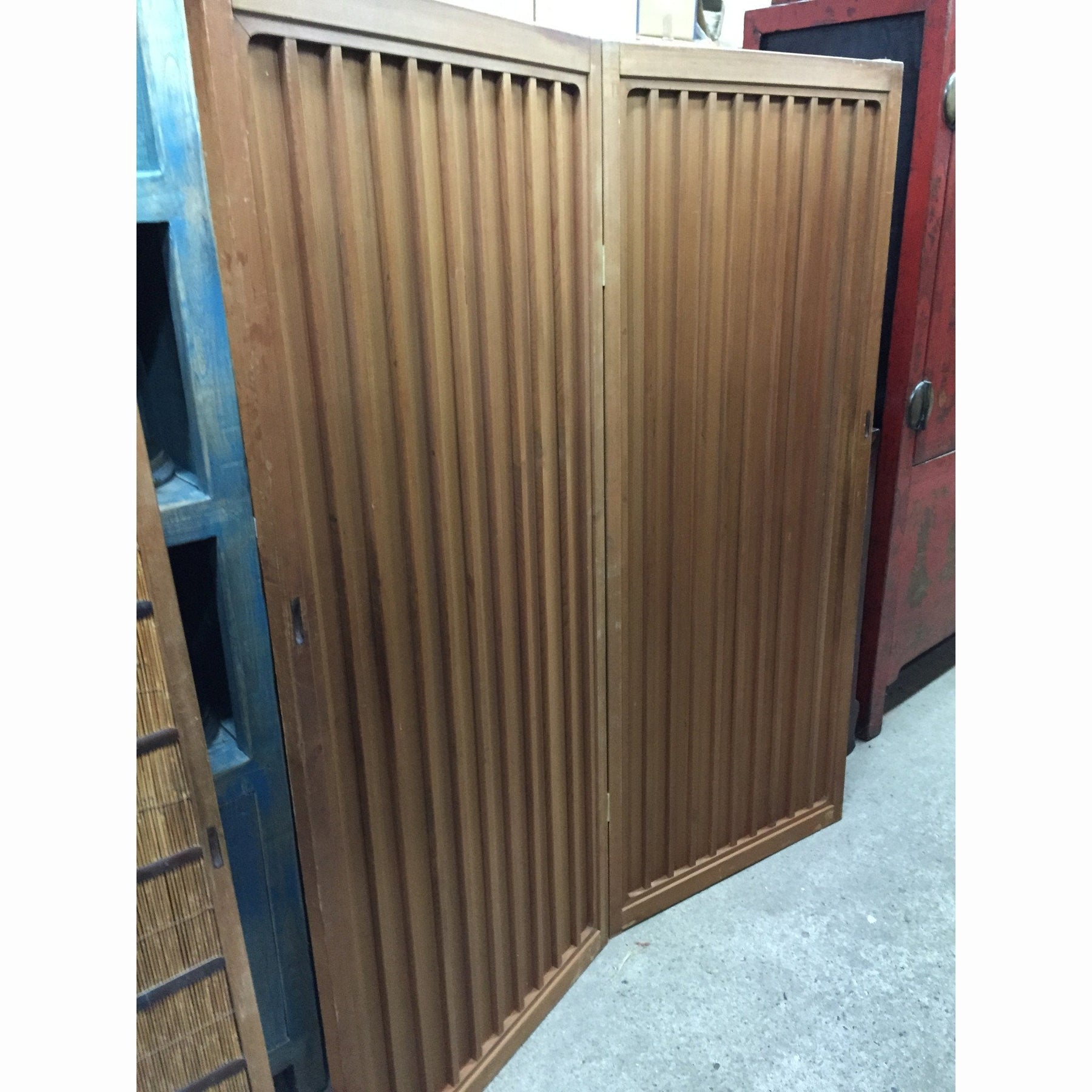 Old Wooden Japanese Koshi Screen Door