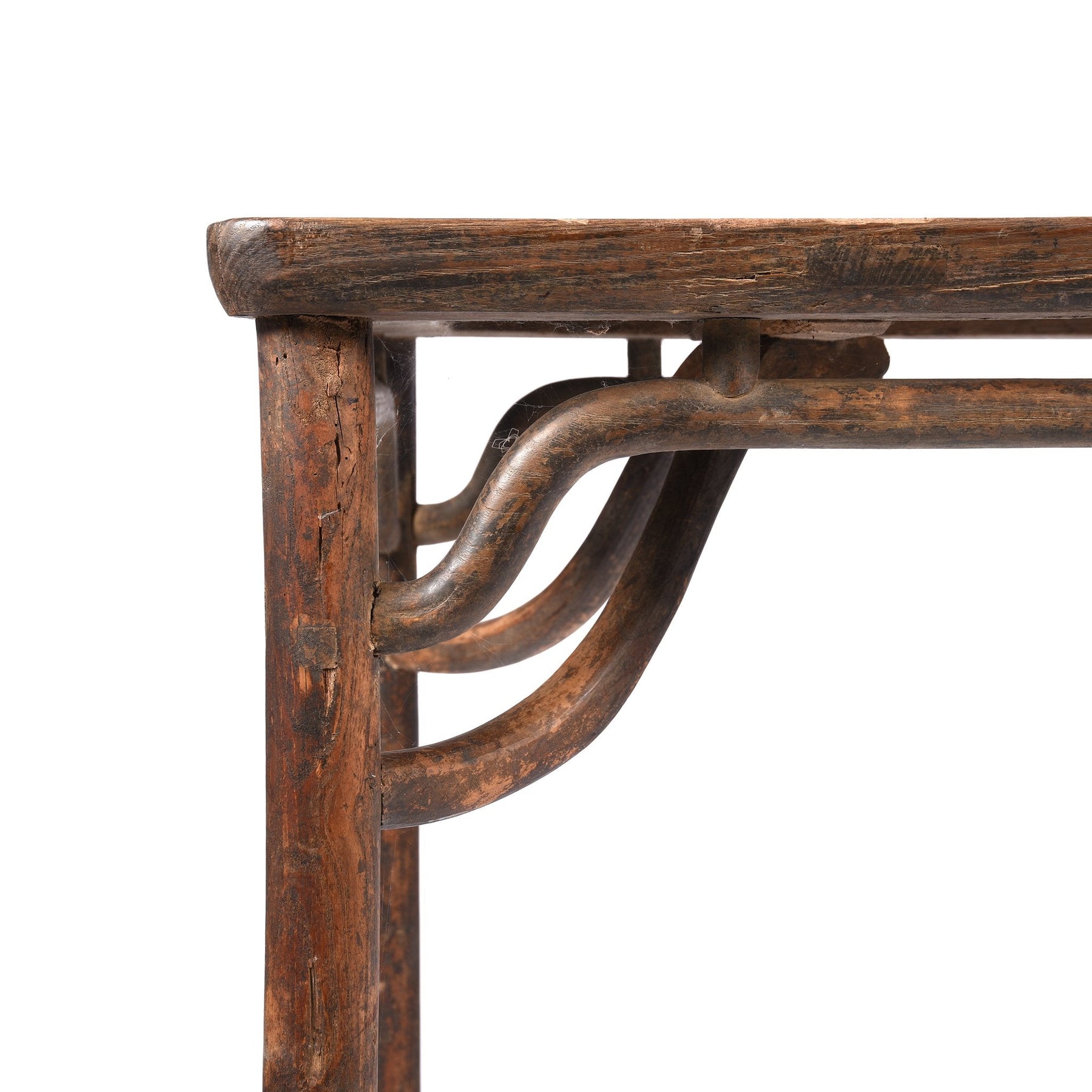 Red Elm Dining Table From Hebei - 19th Century