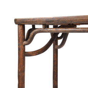 Red Elm Dining Table From Hebei - 19th Century