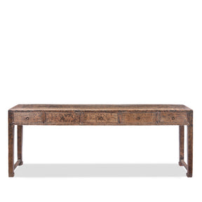 Elm Farmhouse Console Table From Henan - 19th Century