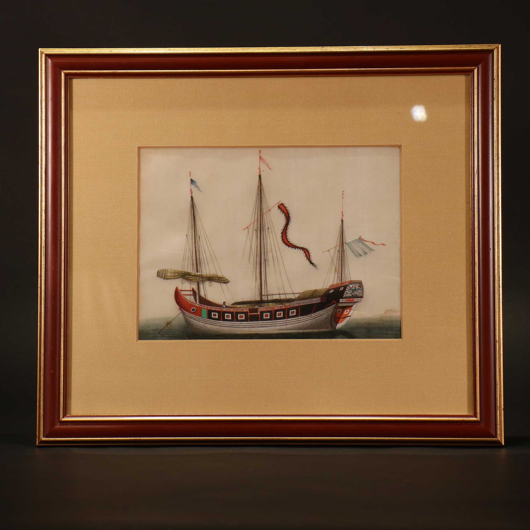 Framed Chinese Watercolour  - Late 19thC