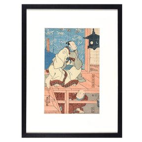 Framed Japanese Woodblock Print by Kunisada - Edo Period
