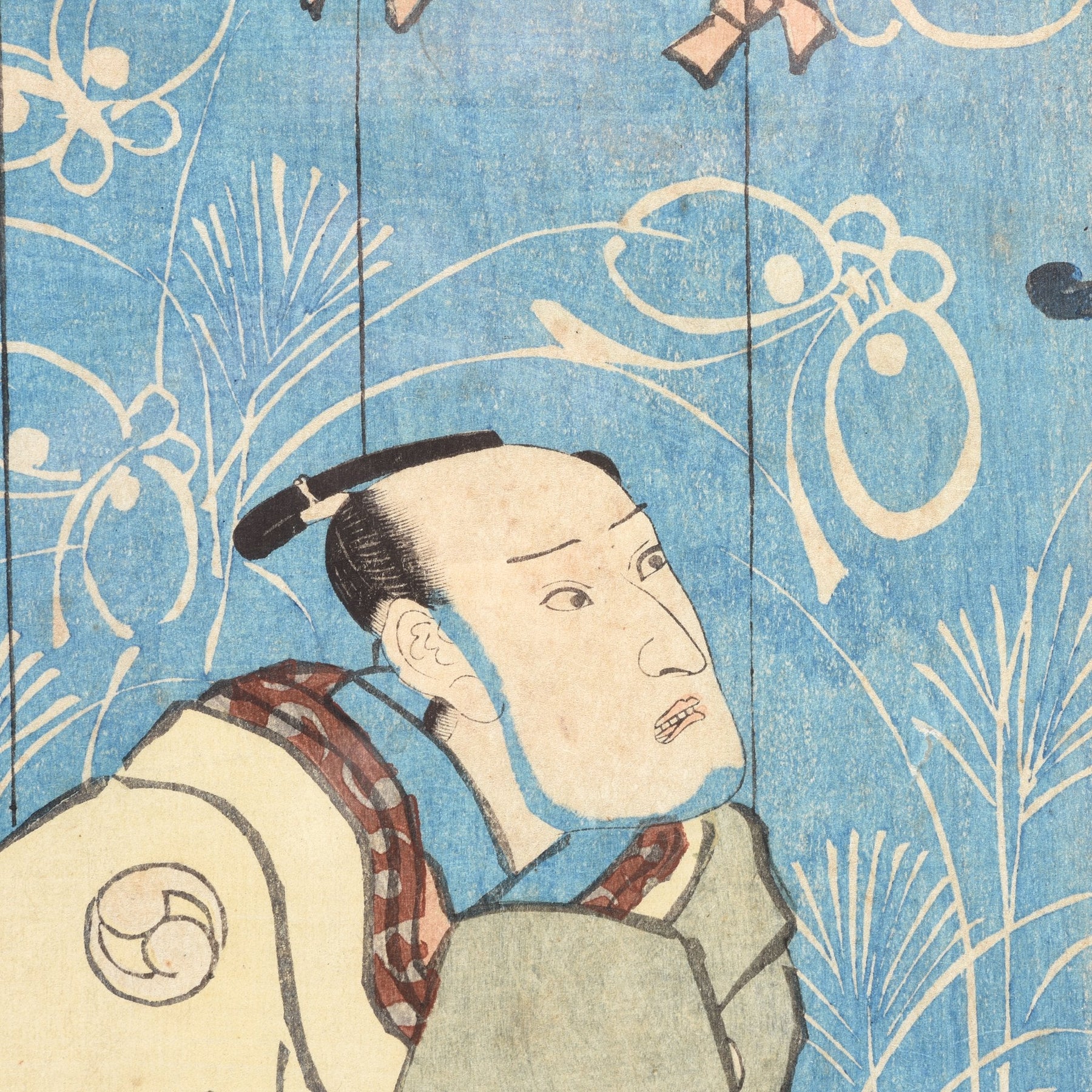Framed Japanese Woodblock Print by Kunisada - Edo Period
