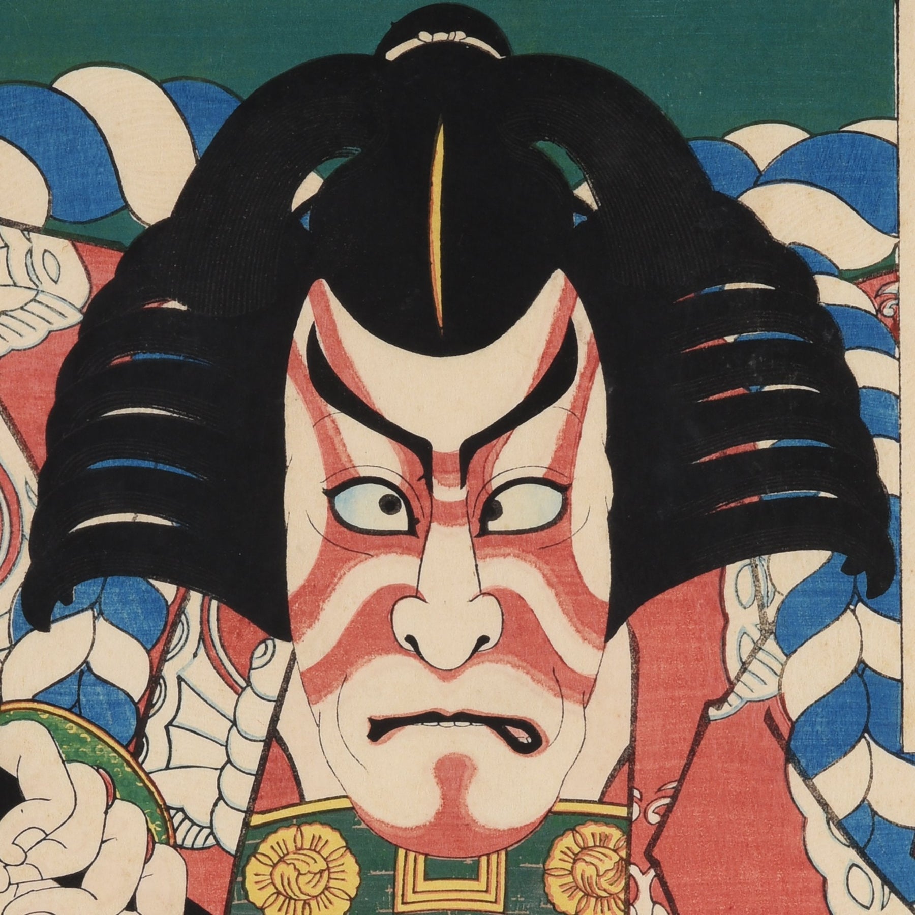 Framed Japanese Woodblock Print by Torii Kiyotada - 19thC