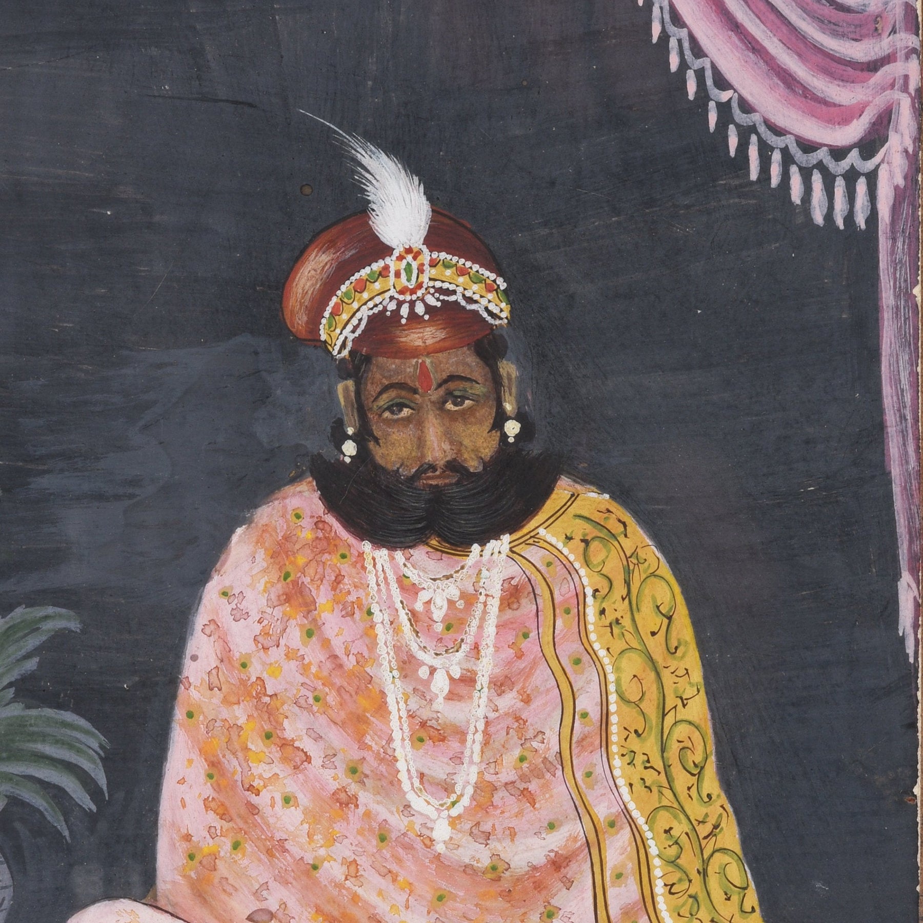 Framed Watercolour Painting - Rajasthan - 19thC