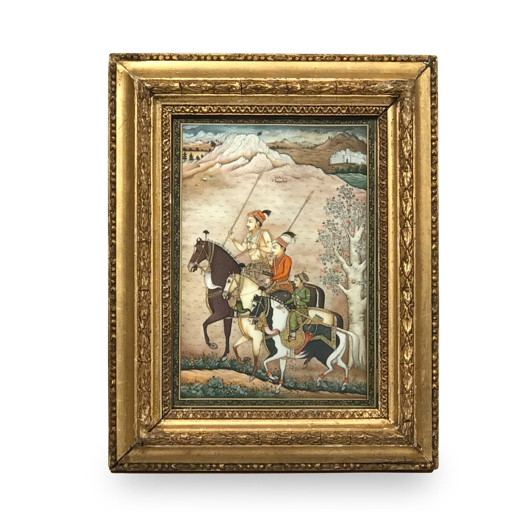 Gilt Framed Painting On Ivory From India - 19th Century