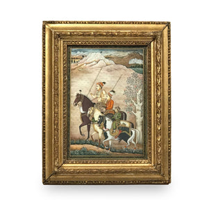 Gilt Framed Painting On Ivory From India - 19th Century