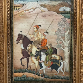 Gilt Framed Painting On Ivory From India - 19th Century