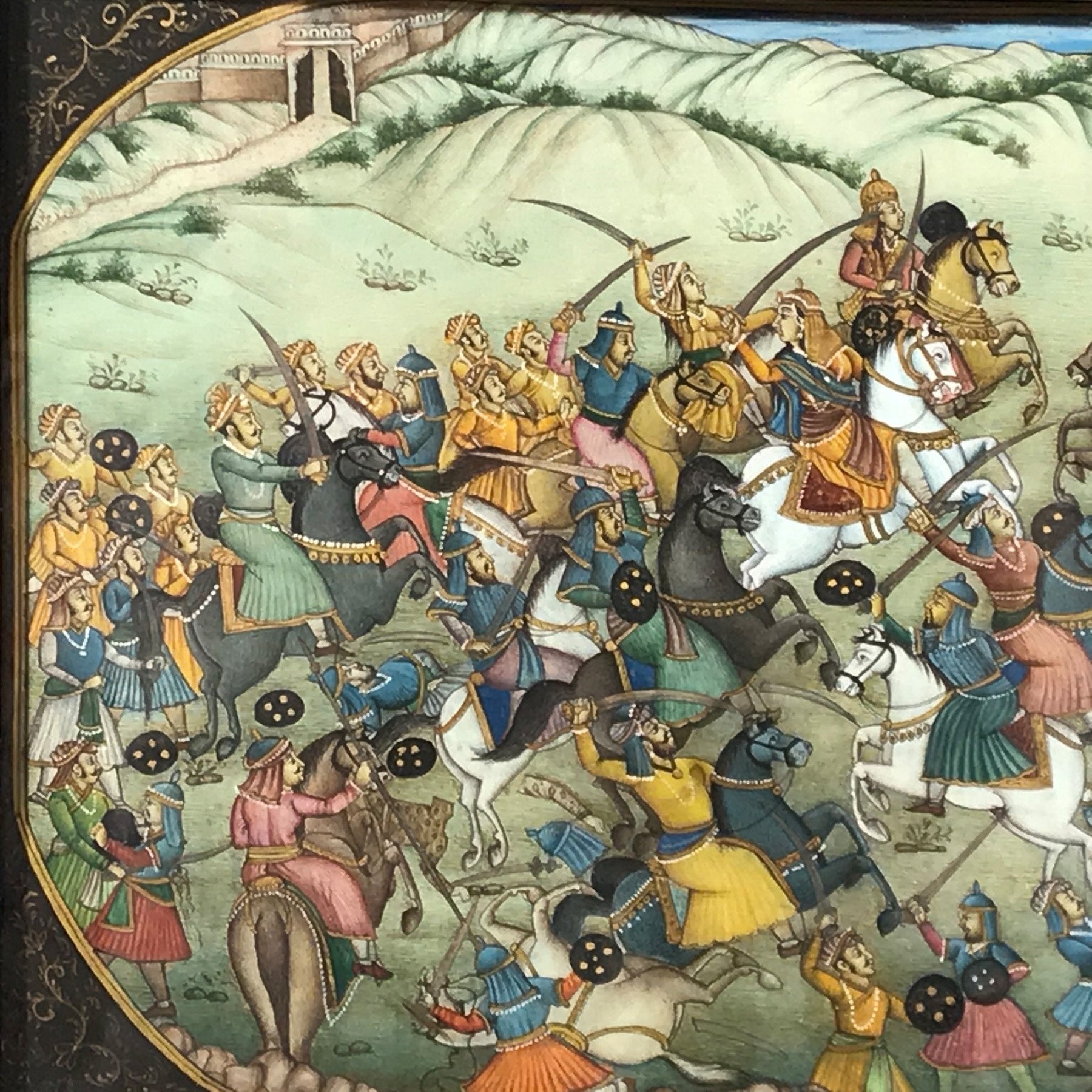 Gilt Framed Painting On Ivory From India - 19th Century