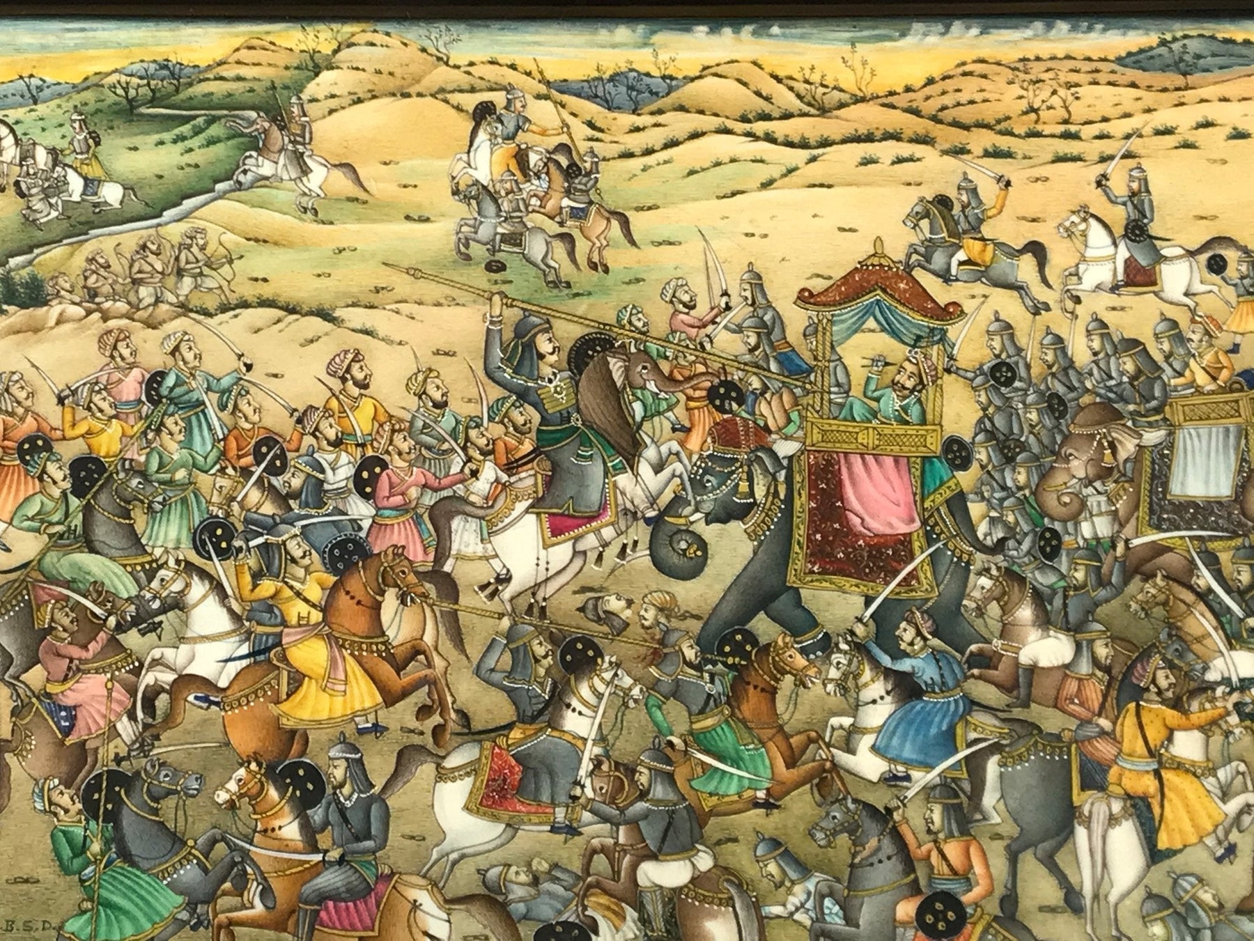 Gilt Framed Painting On Ivory From India - 19th Century