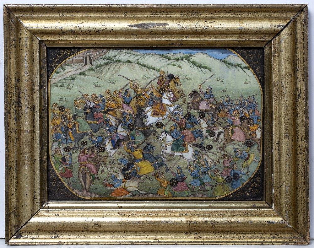 Gilt Framed Painting On Ivory From India - 19th Century