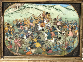 Gilt Framed Painting On Ivory From India - 19th Century
