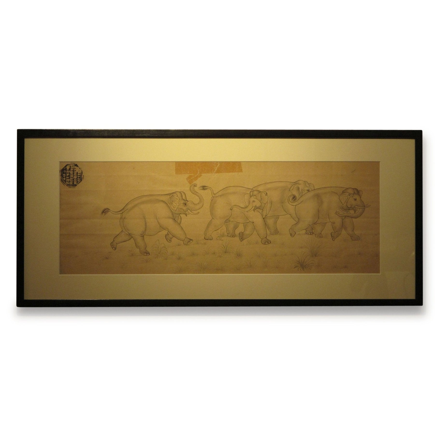 Mewari School Elephant Sketch  75 - 100Yrs Old