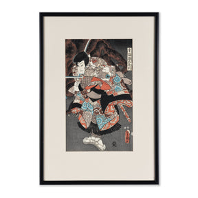Woodblock Print of A Kabuki Actor By Kunisada - 19thC