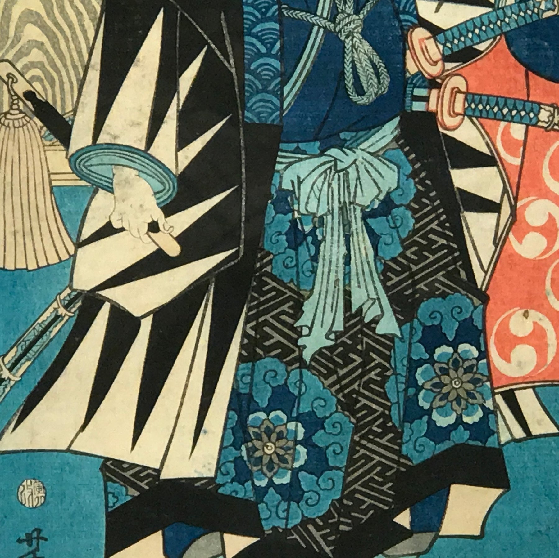 Woodblock Print of Ohboshi Yuranosuke by Yoshitora - 19thC