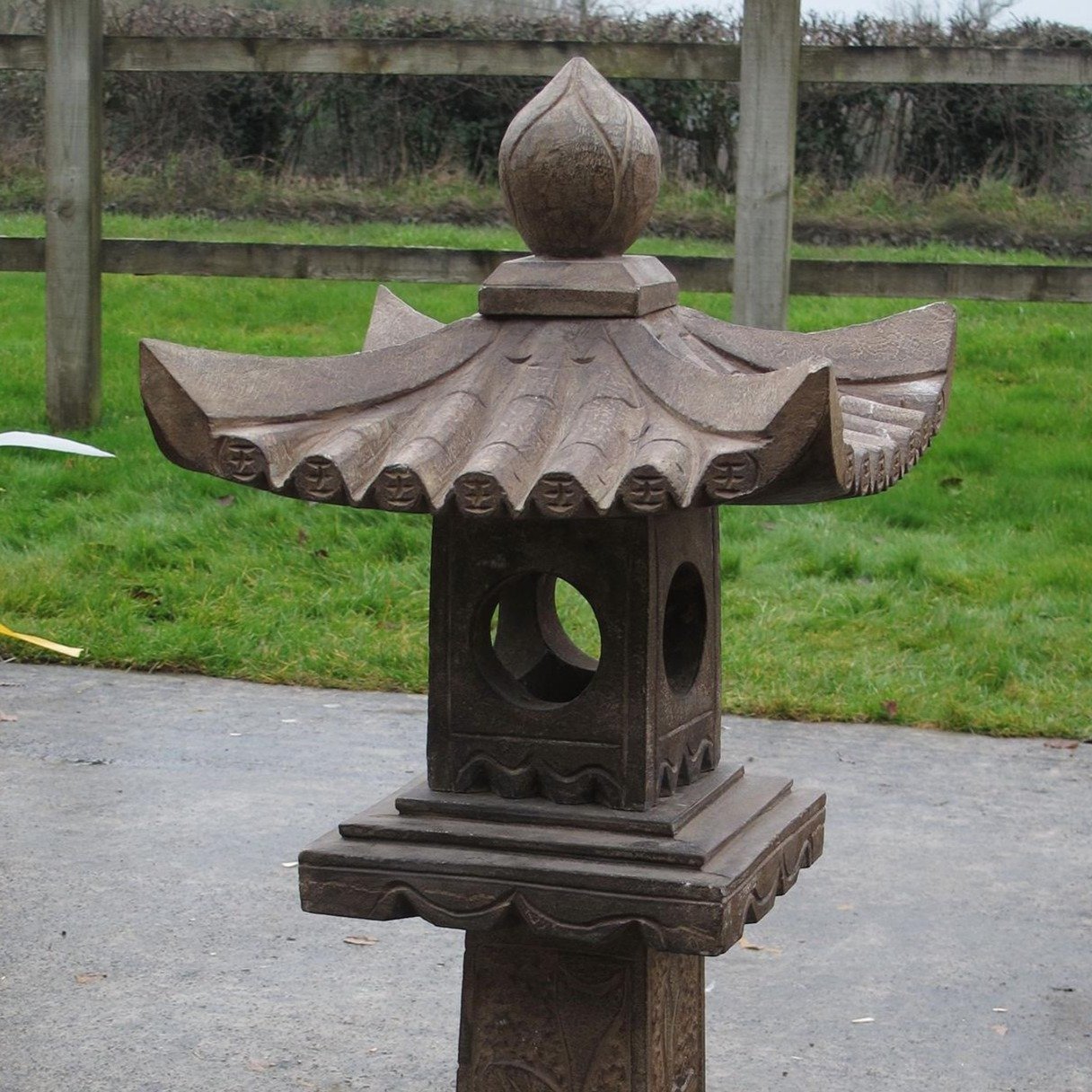 Japanese Stone Snow Lantern - Tall Ishi Doro