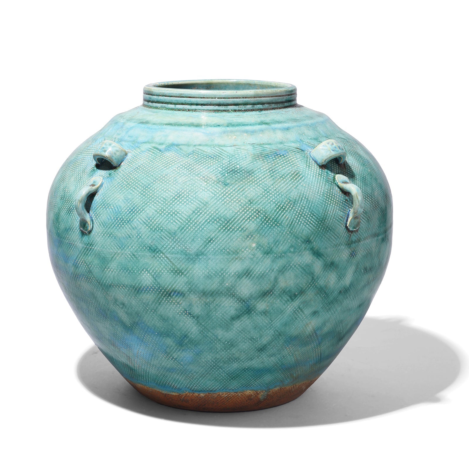 Green Copper Glazed Terracotta Jar