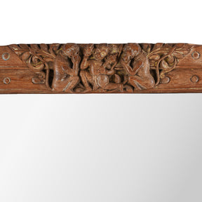 Carved Teak Window Mirror From Andhra Pradesh - 19th Century