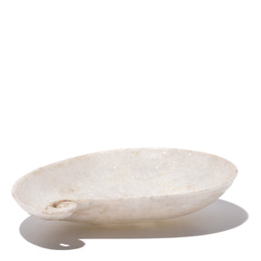 Hand Carved White Marble Dish