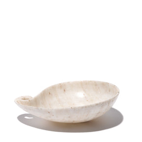 Hand Carved White Marble Dish