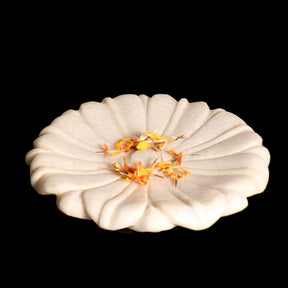 Hand Carved Marble Dish - Flower Design