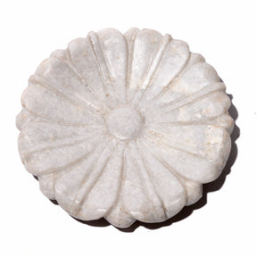 Hand Carved Marble Dish - Flower Design