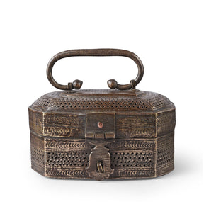 Indian Brass Jali Paan Dan Box - Circa 1910