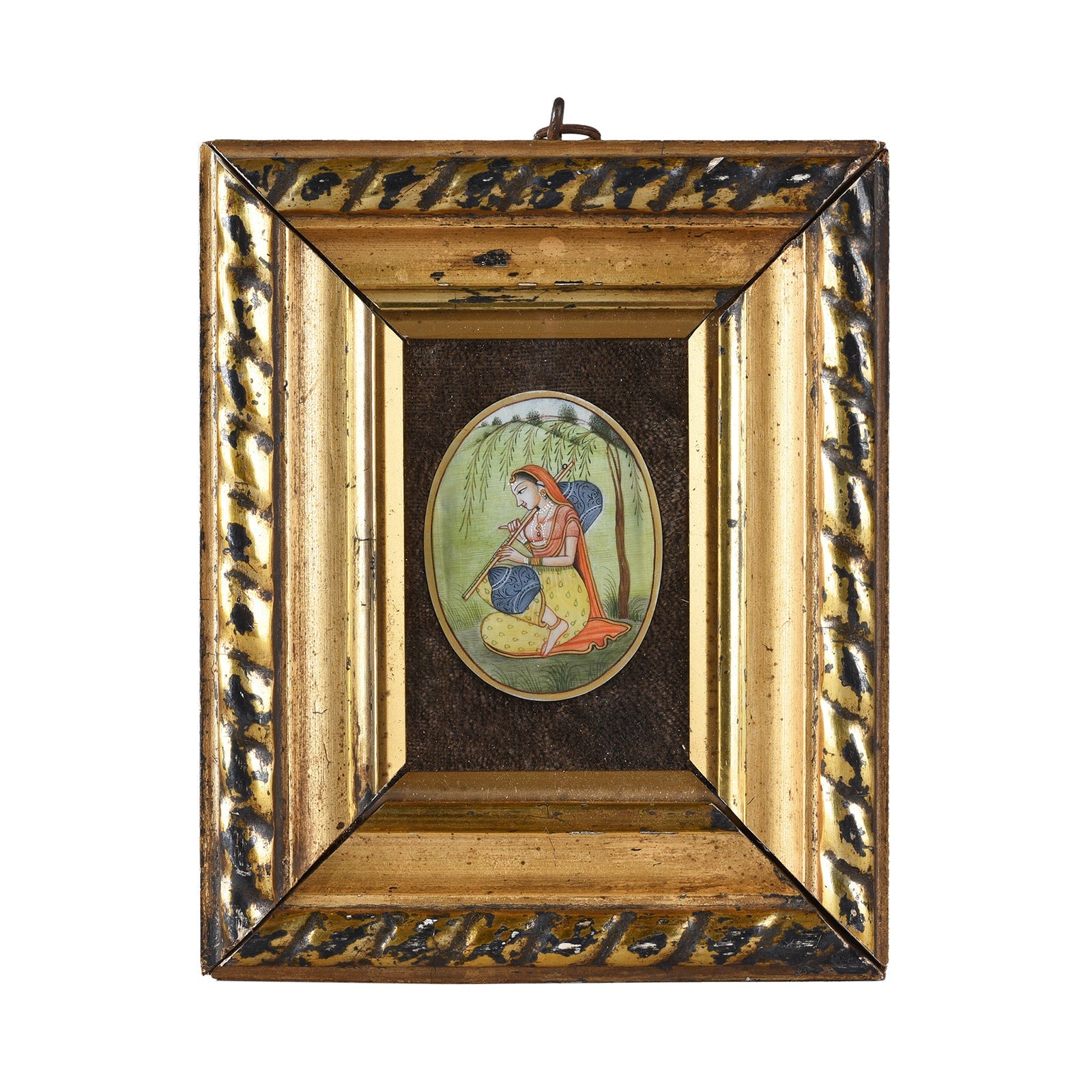 Gilt Framed Indian Miniature Painting - Indian, 19th Century