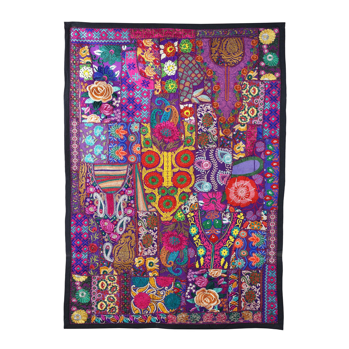 Vintage Patchwork Sari Wall Hanging