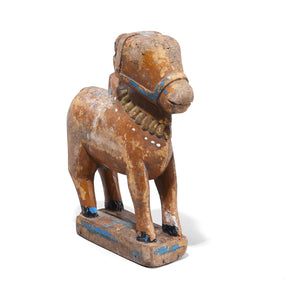 Painted Nandi Bull Toy From Rajasthan - 19th Century