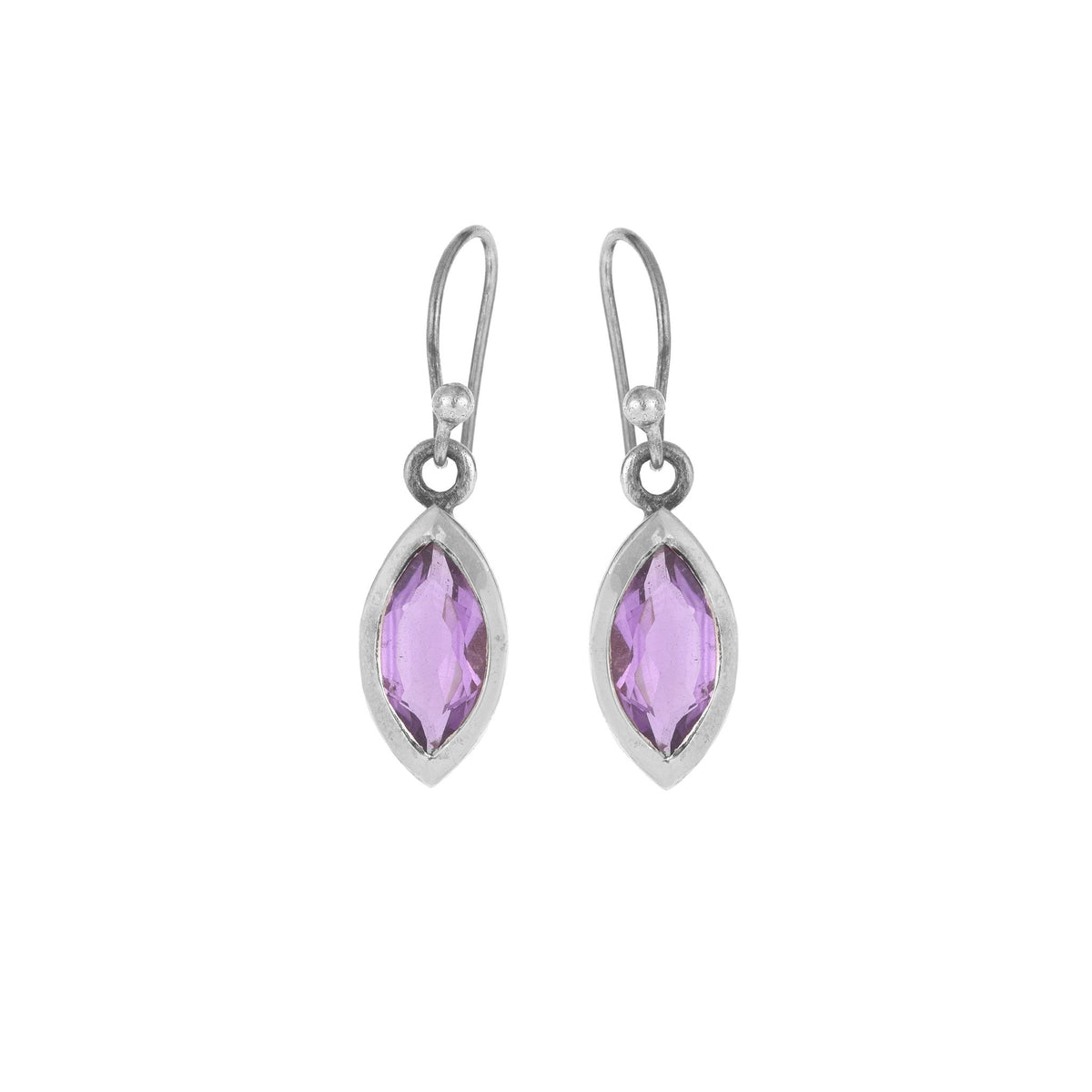 Amethyst And Silver Earrings