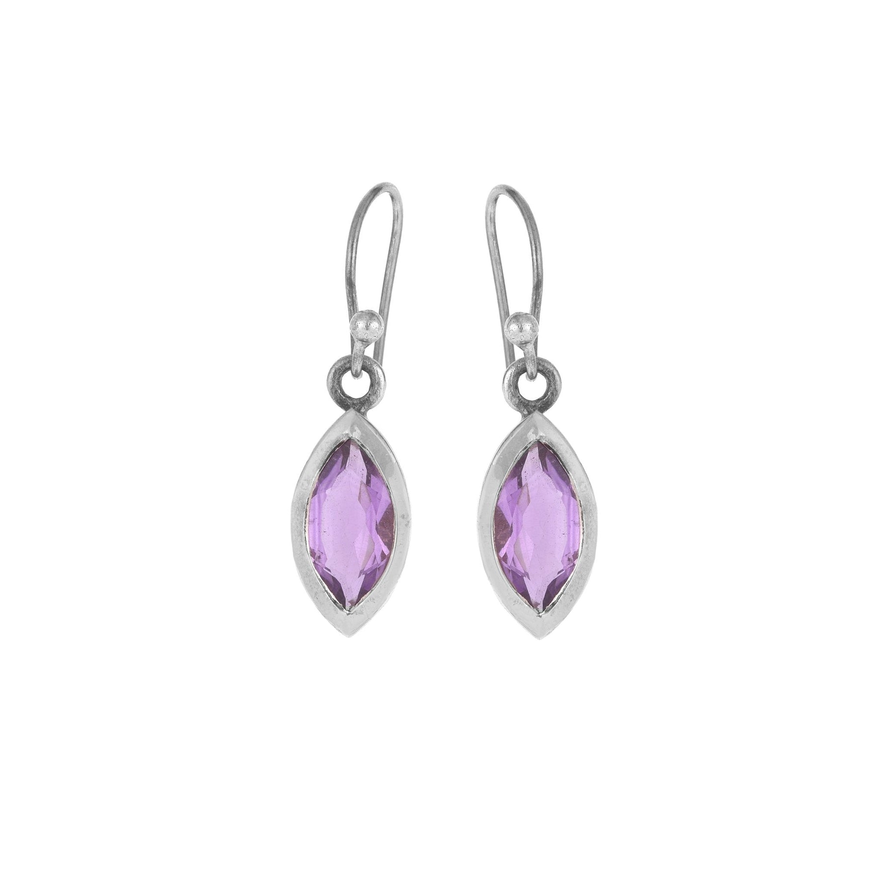 Amethyst And Silver Earrings
