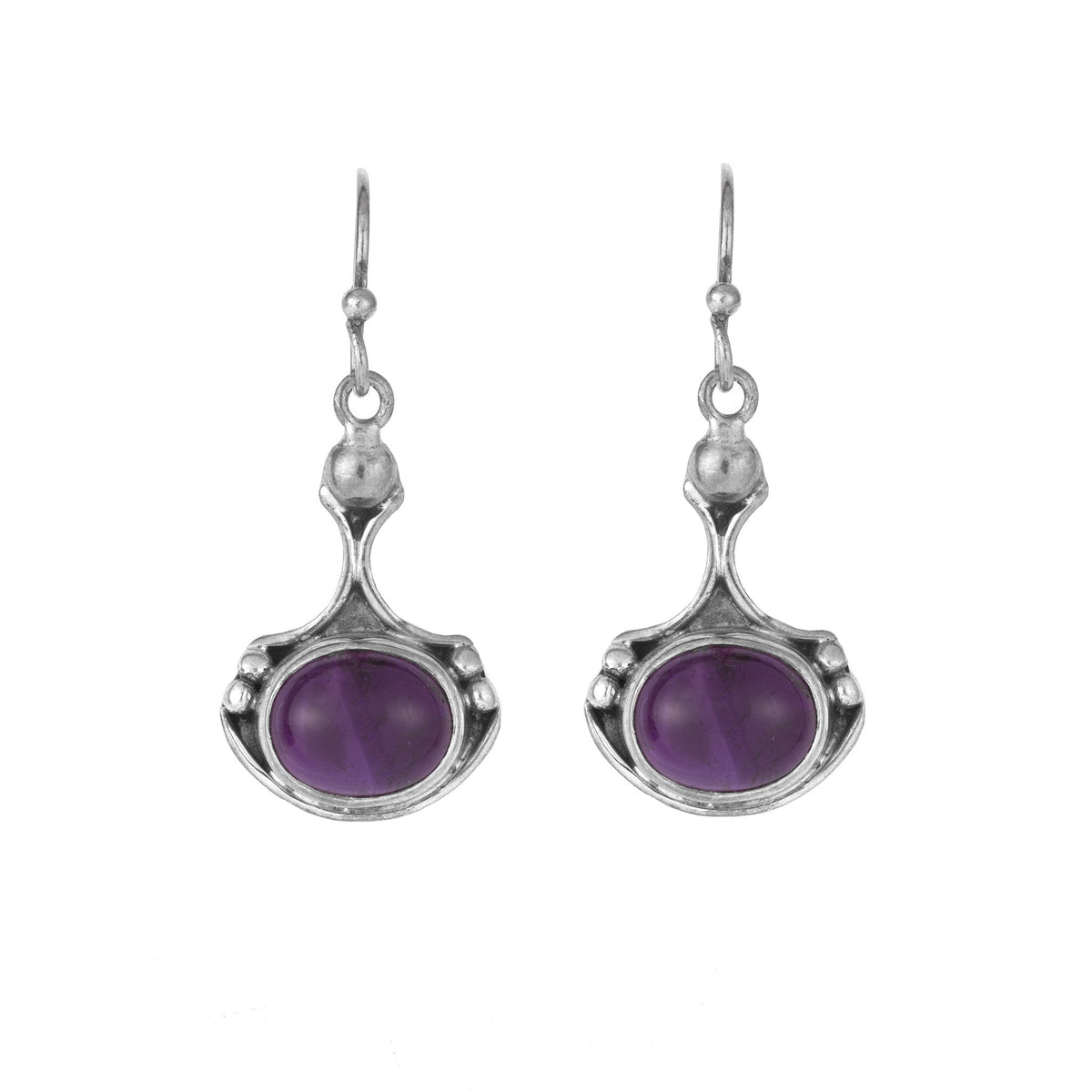 Amethyst And Silver Earrings