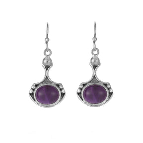 Amethyst And Silver Earrings