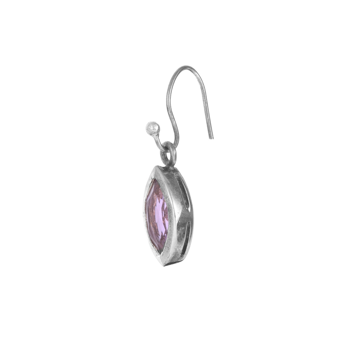 Amethyst And Silver Earrings