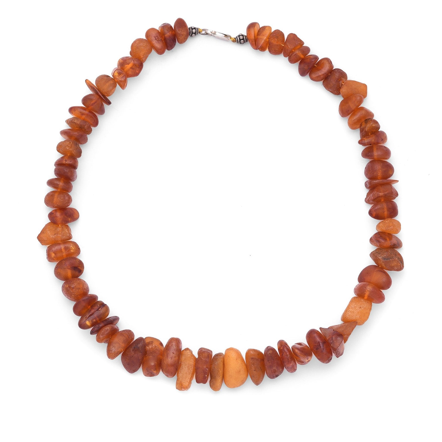 Baltic Amber Bead Necklace with Silver clasp