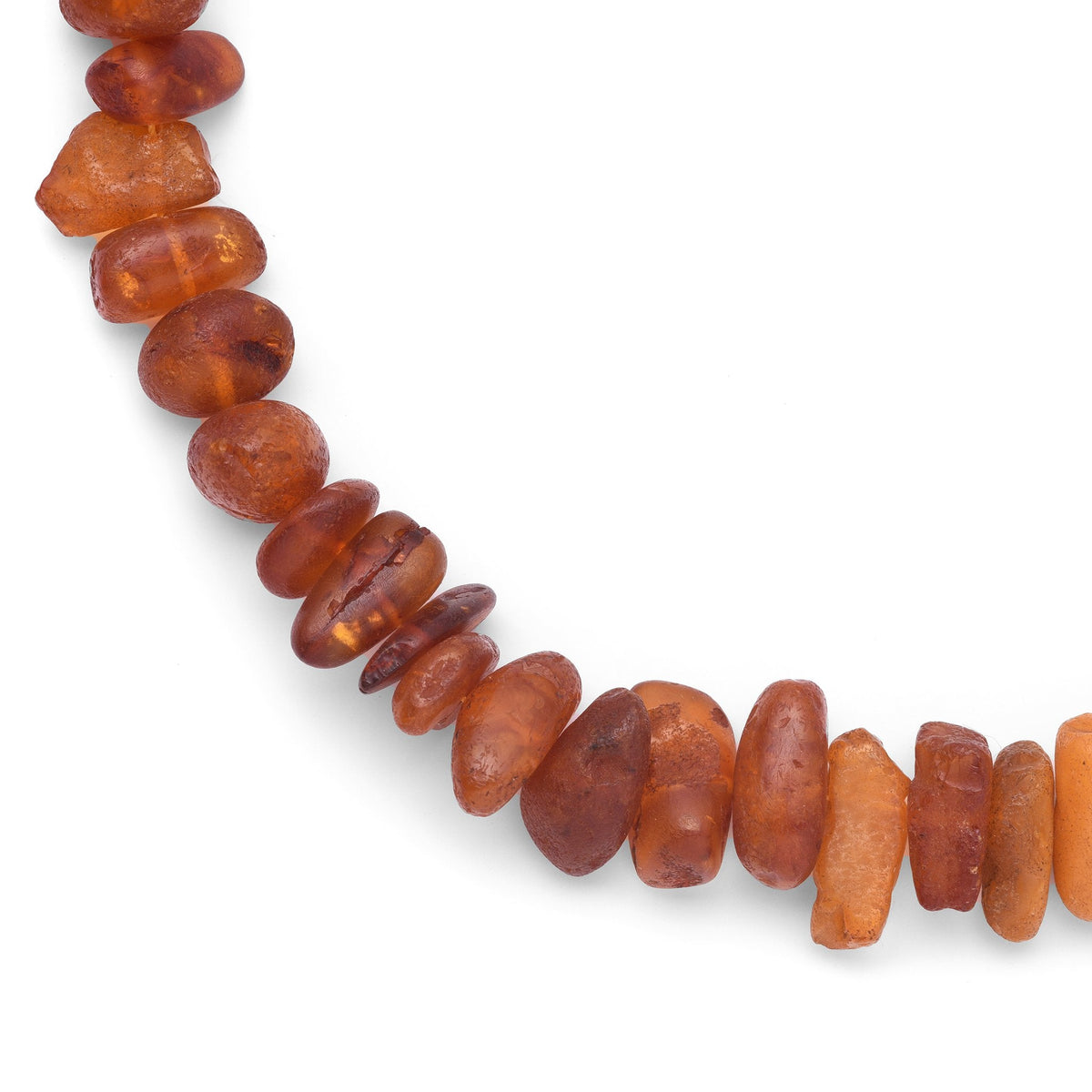 Baltic Amber Bead Necklace with Silver clasp
