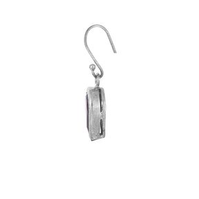 Garnet And Silver Earrings