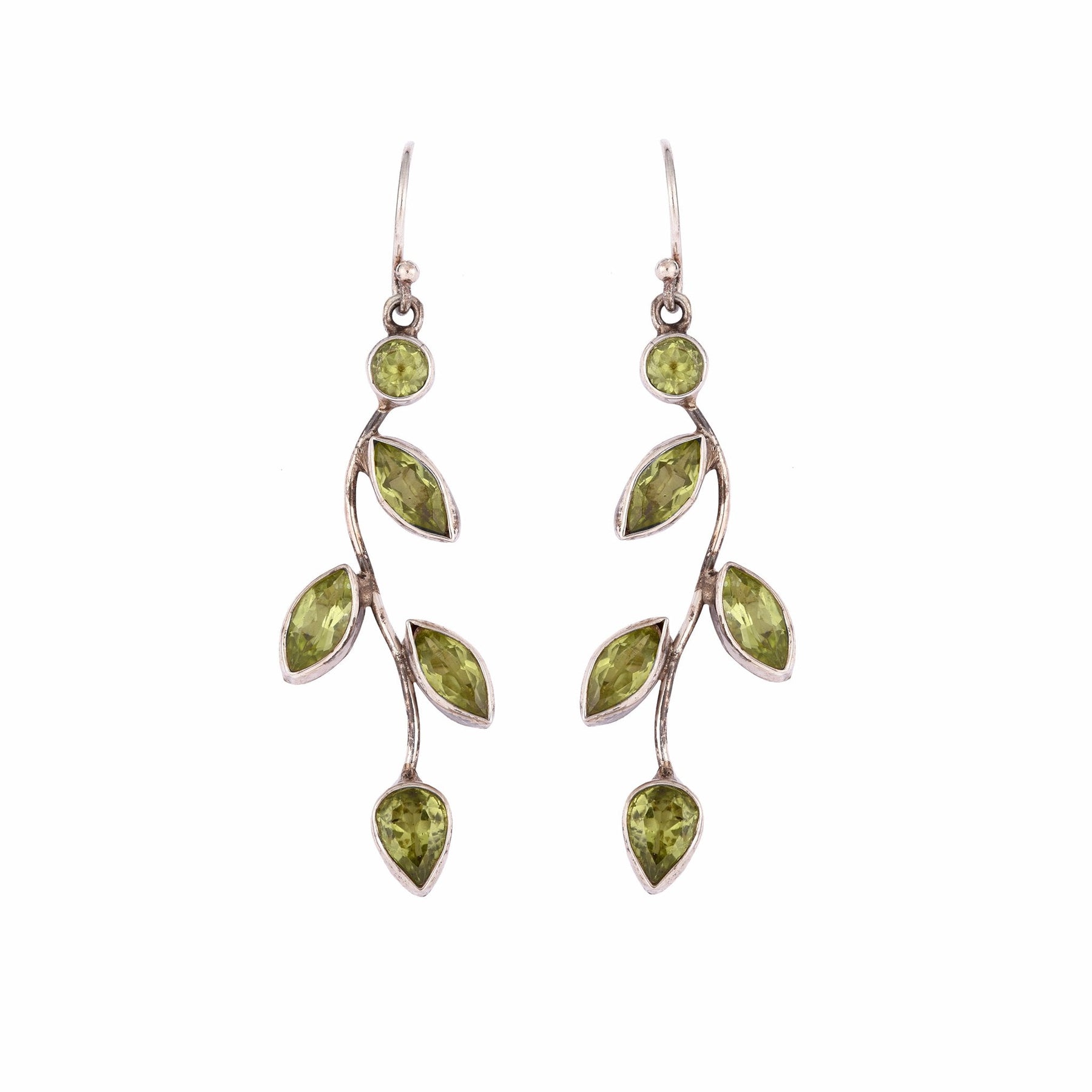 Silver and Peridot Earrings - From Rajasthan