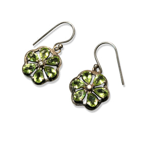 Silver and Peridot Earrings - From Rajasthan