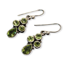 Silver and Peridot Earrings - From Rajasthan