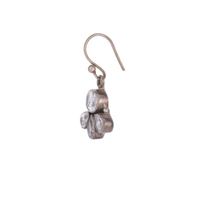 Silver And Zircon Earrings