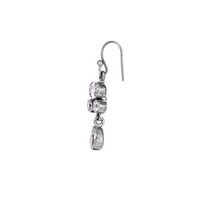 Silver And Zircon Earrings