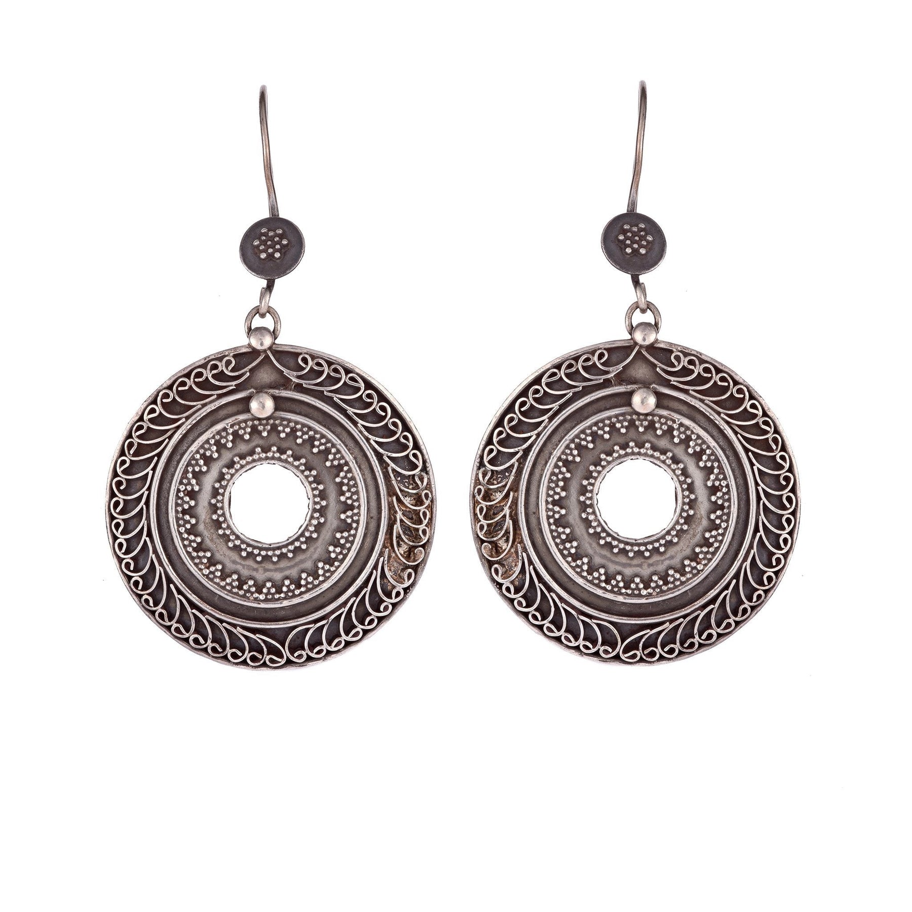 Silver Tribal Earrings