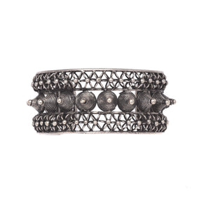 White Metal Miao Tribal Cuff