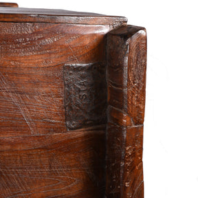 Carved Lacquered Teak Dowry Chest  - Majus From Kutch